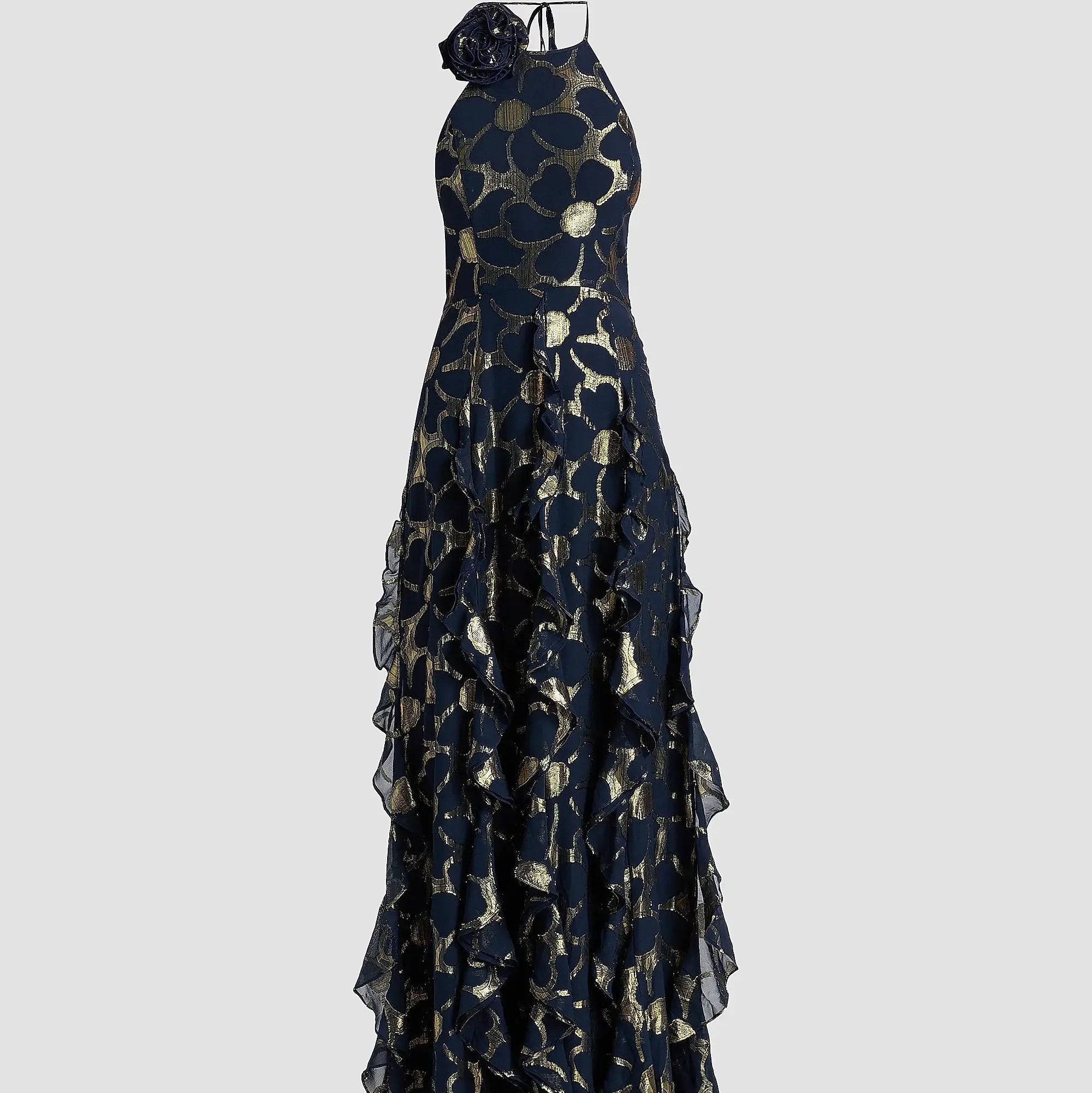 Metallic Jacquard Gown