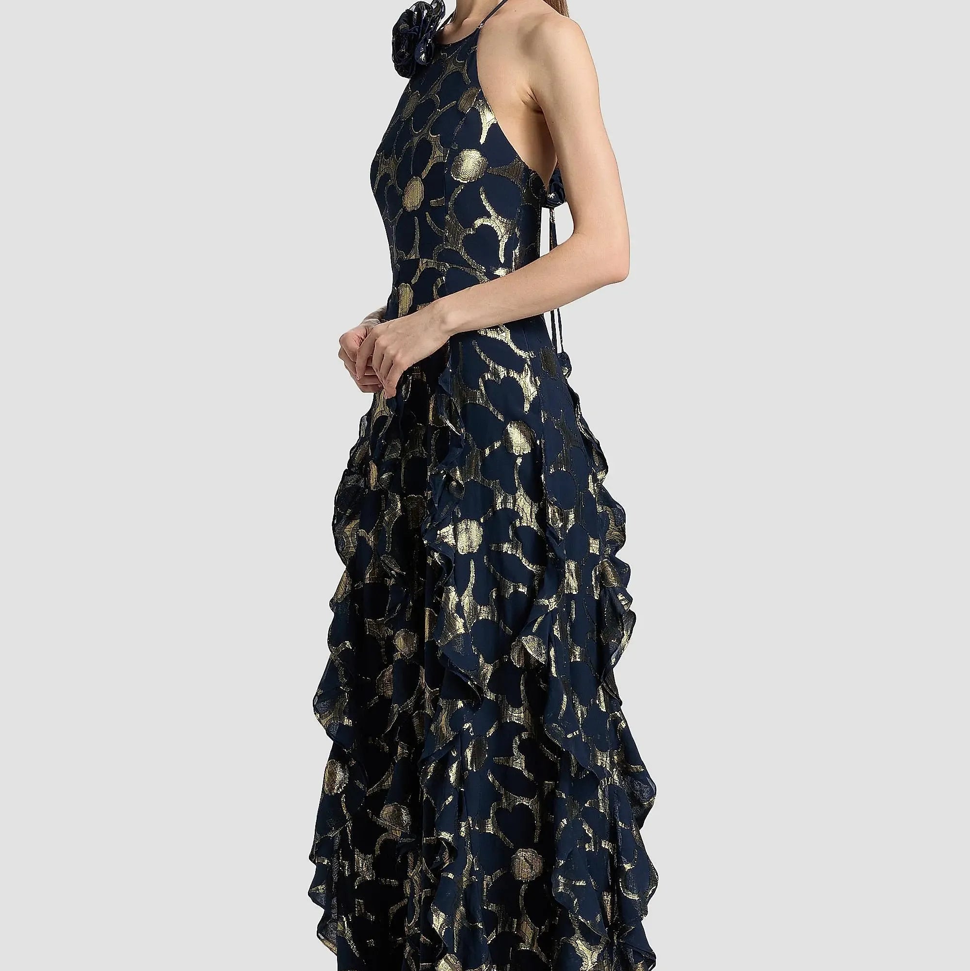 Metallic Jacquard Gown