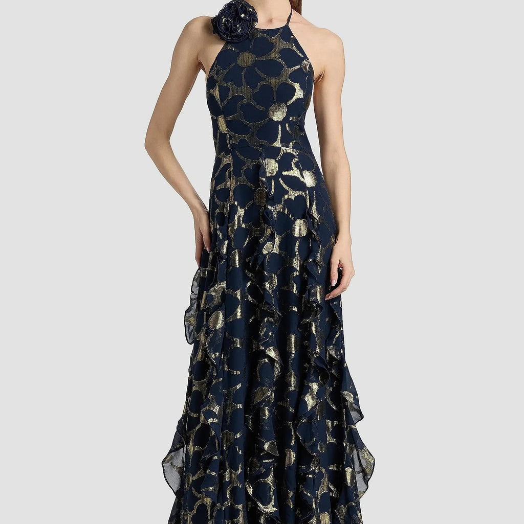 Metallic Jacquard Gown