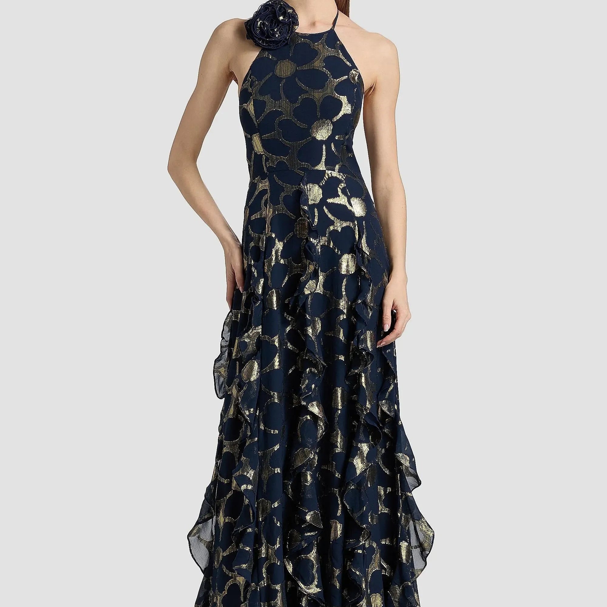 Metallic Jacquard Gown