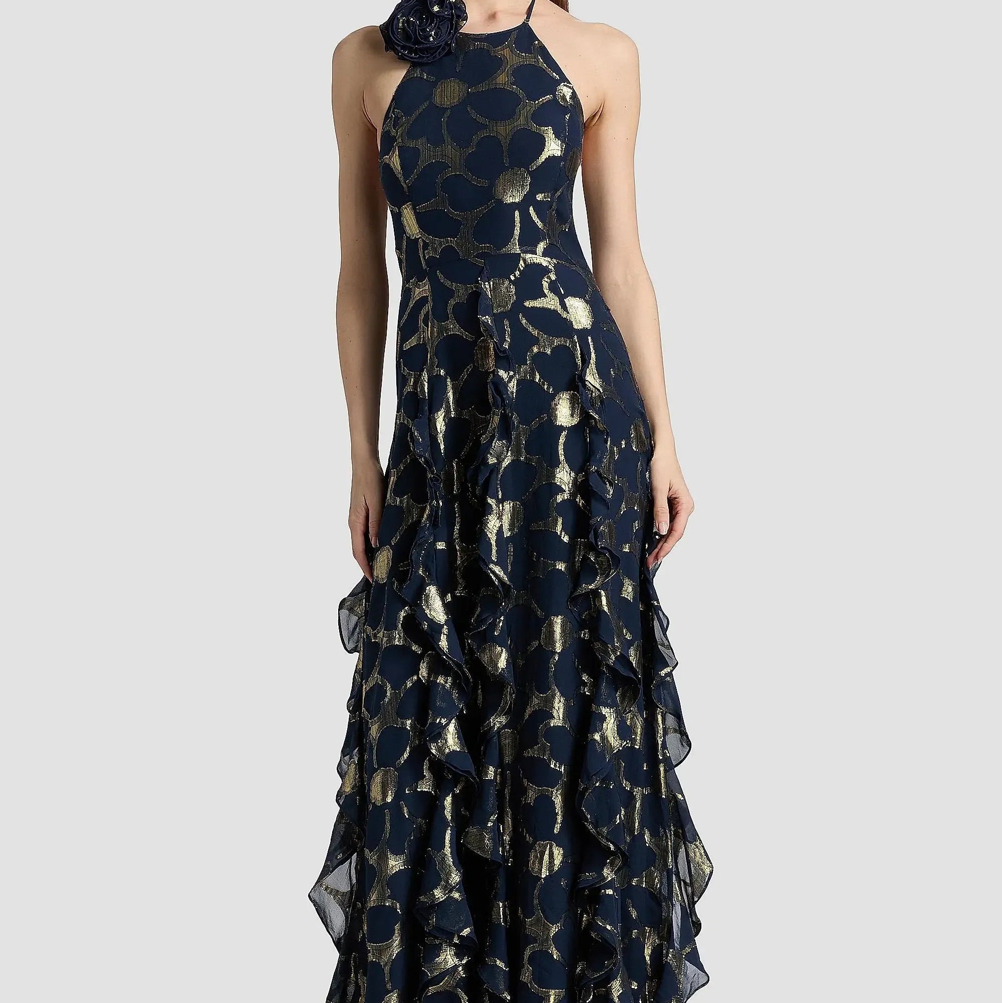 Metallic Jacquard Gown