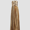 Metallic Pleated Gown