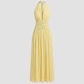Pleated Scarf Style Maxi Dress