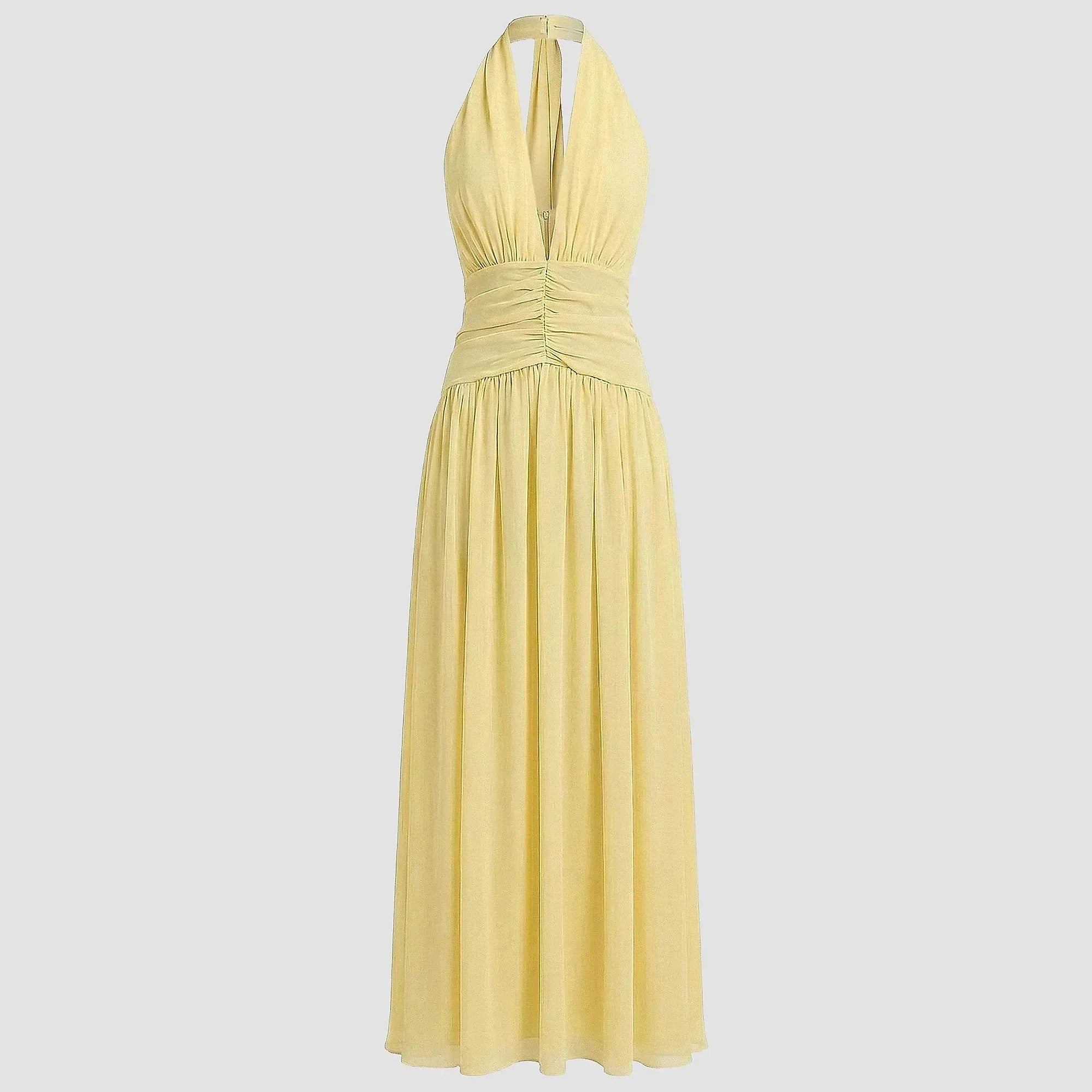 Pleated Scarf Style Maxi Dress