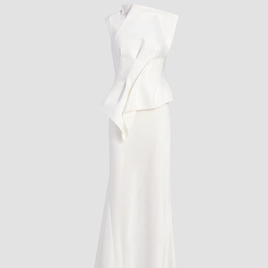 Satin Draped Gown