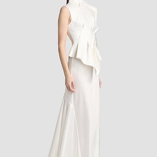 Satin Draped Gown