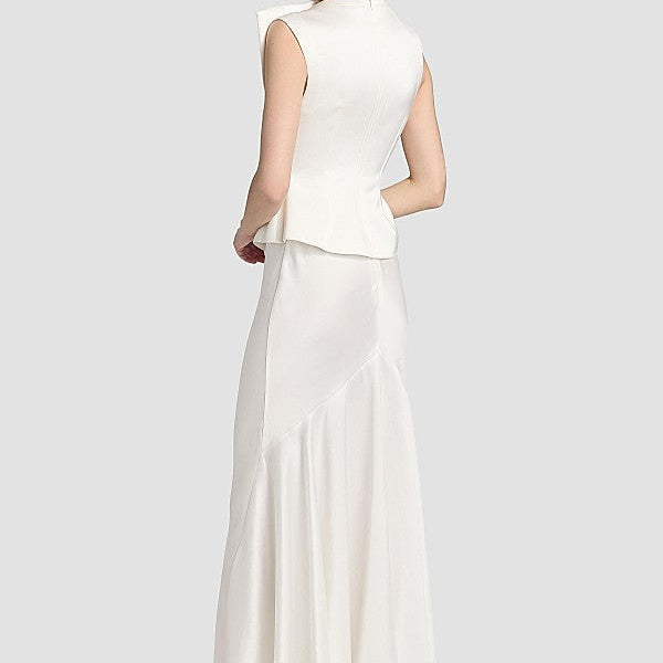 Satin Draped Gown