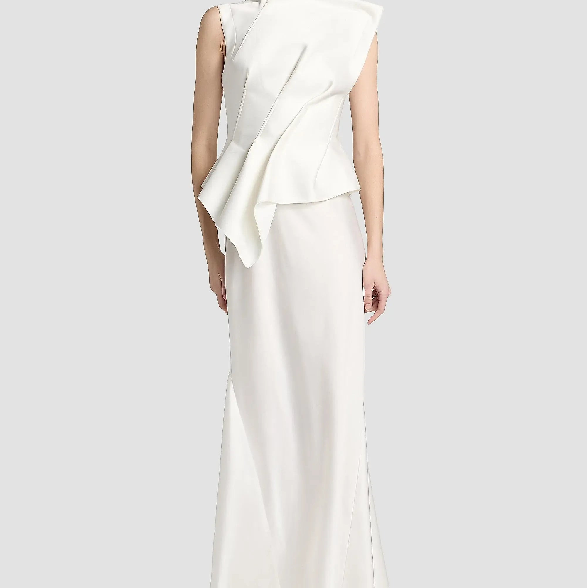 Satin Draped Gown