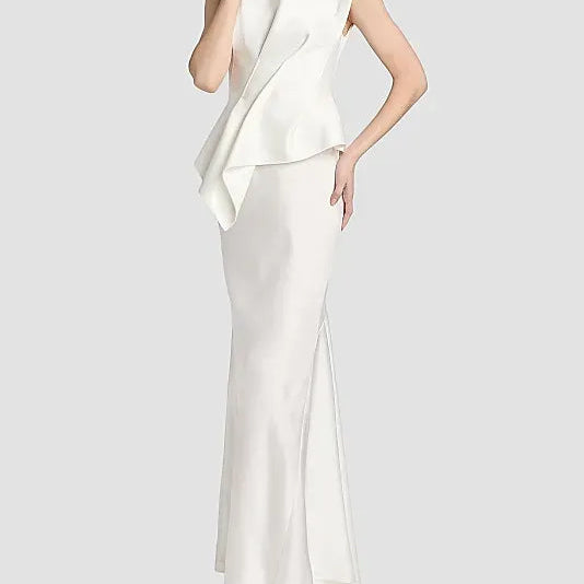 Satin Draped Gown