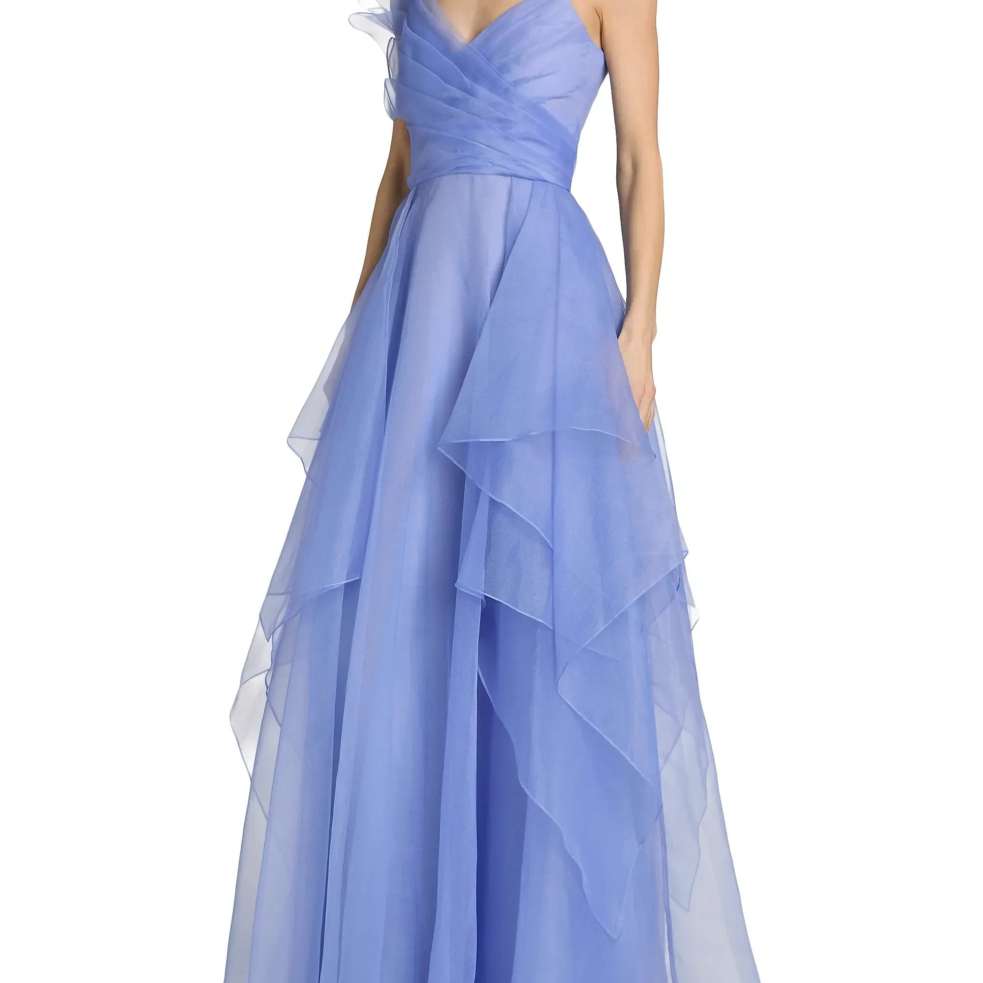 Strapless Tiered Gown