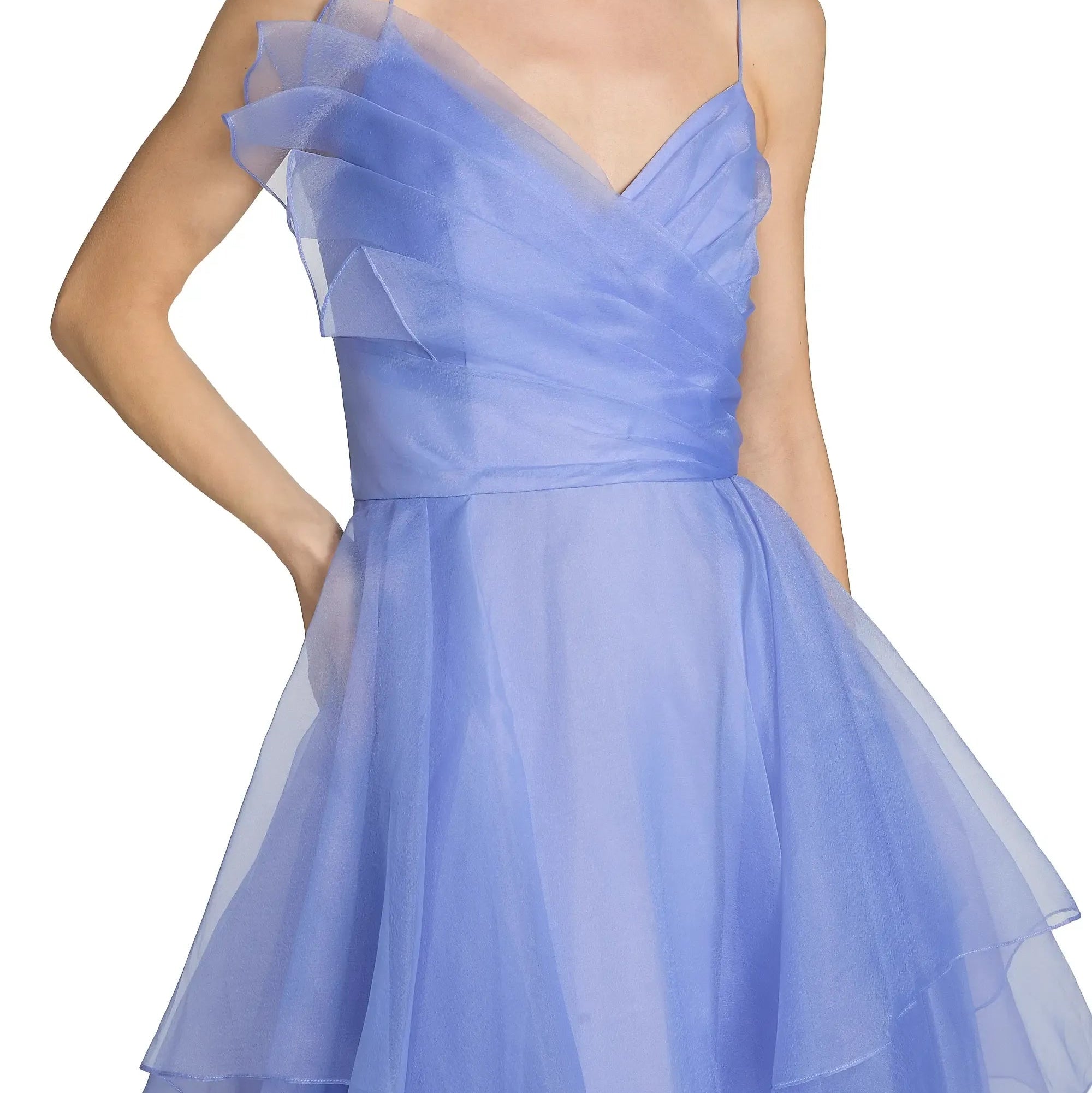 Strapless Tiered Gown